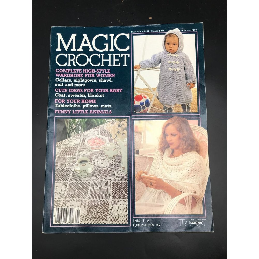 Vintage Craft Patterns, Tricot Magic Crochet 29, Retro 1980s 56750